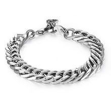 Carica l'immagine nel visualizzatore di Gallery, Bracciale Uomo a catena grumetta doppia grande in acciaio S'AGAPò RIPPLE SRP44
