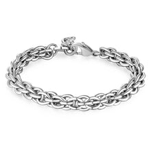 Carica l'immagine nel visualizzatore di Gallery, Bracciale Uomo a catena con maglia intrecciata in acciaio S'AGAPò RIPPLE SRP45
