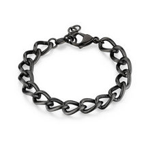 Carica l'immagine nel visualizzatore di Gallery, Bracciale Uomo in acciaio con catena grumetta striata brunita S'AGAPò RIPPLE SRP60
