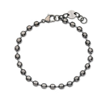 Carica l'immagine nel visualizzatore di Gallery, Bracciale Uomo con catena a palline in acciaio con pvd rutenio S'AGAPò RIPPLE SRP68
