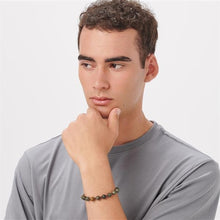 Carica l'immagine nel visualizzatore di Gallery, Bracciale con turchese africano e cordino cerato marrone di S'AGAPò RIOT SRT18
