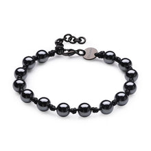 Carica l&#39;immagine nel visualizzatore di Gallery, SRT21 Bracciale S&#39;AGAPò RIOT con cordino grigio, Ematite e pvd Nero
