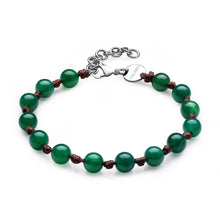 Carica l&#39;immagine nel visualizzatore di Gallery, SRT22 Bracciale S&#39;AGAPò RIOT con cordino cerato marrone e Agata Vera
