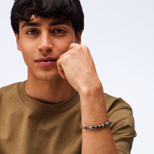 Carica l'immagine nel visualizzatore di Gallery, Bracciale in acciaio 316L con elementi in ematite e agata colorata di S'Agapò RIOT SRT36
