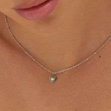 Carica l'immagine nel visualizzatore di Gallery, Collana con pendente a forma di Cuore in acciaio con perla S'AGAPò  Message SSG26
