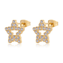 Carica l&#39;immagine nel visualizzatore di Gallery, SWN26 Orecchini SAGAPò TWINKLE a forma di Stella in Acciaio placcato Oro 14Kt e Cristalli
