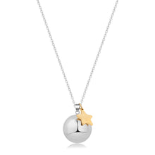 Carica l&#39;immagine nel visualizzatore di Gallery, SWP03 Collana chiama angeli SAGAPO WHISPER &quot;sognando te&quot; in acciaio con ciondolo a Stella Dorata
