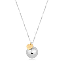 Carica l&#39;immagine nel visualizzatore di Gallery, SWP04 Collana chiama angeli SAGAPO WHISPER &quot;attesa d&#39;amore&quot; in acciaio con ciondolo a Cuore Dorato
