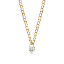 Carica l&#39;immagine nel visualizzatore di Gallery, SYL26 S&#39;AGAPò Collana MY LOVE con Charm di Cristallo a forma di cuore Placcato Oro
