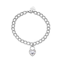 Carica l&#39;immagine nel visualizzatore di Gallery, SYL27 S&#39;AGAPò Bracciale MY LOVE con Charm di Cristallo a forma di cuore
