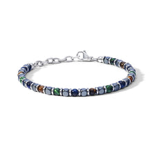 Carica l&#39;immagine nel visualizzatore di Gallery, COMETE Uomo Acciaio UBR 1198 Bracciale a filo con perline di Pietre Dure - District
