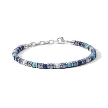 Carica l&#39;immagine nel visualizzatore di Gallery, COMETE Uomo Acciaio UBR 1199 Bracciale a filo con perline di Pietre Dure - District
