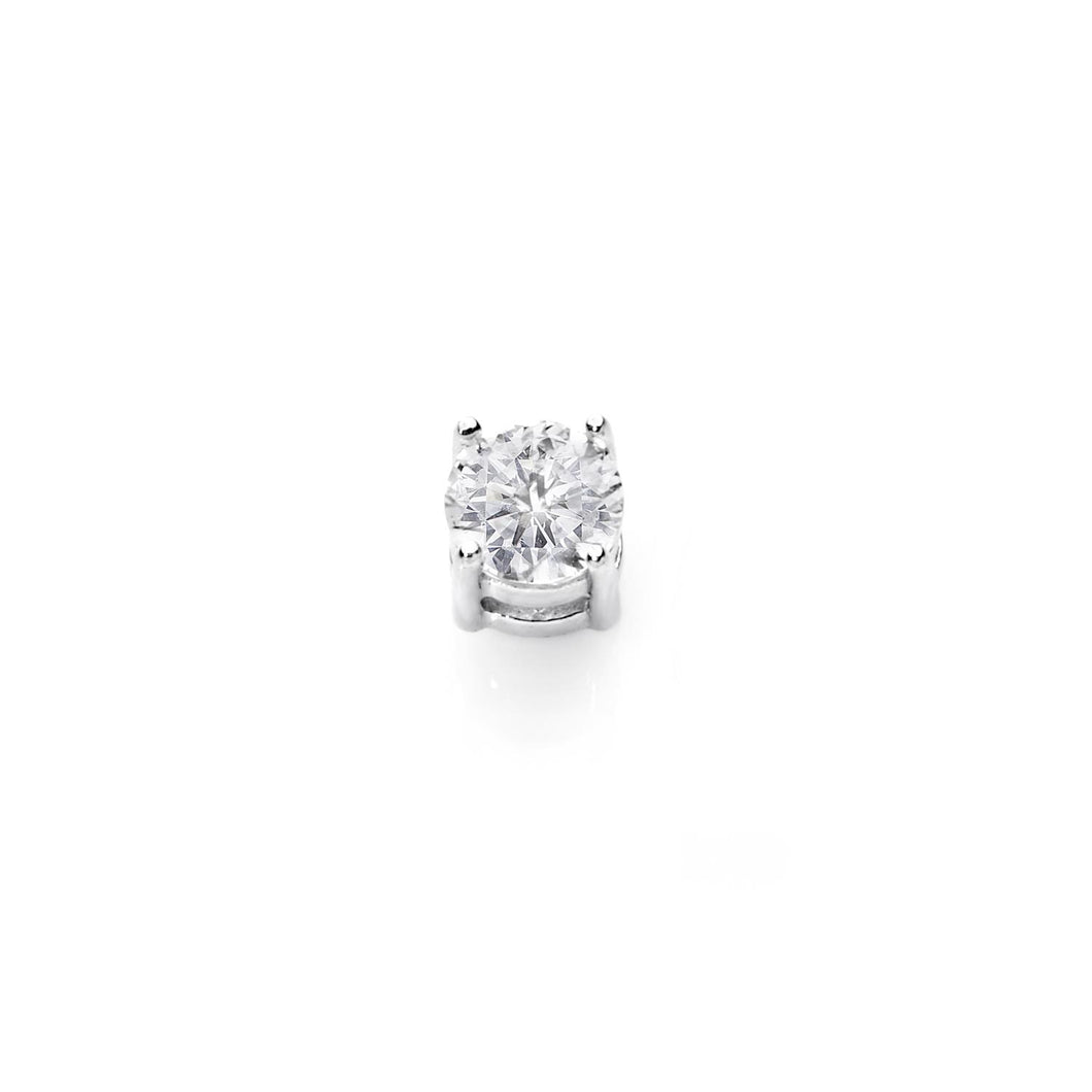 COMETE Uomo UOR 101 Orecchino singolo in Oro 750‰ e Zircone Bianco - Classic