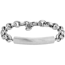 Carica l&#39;immagine nel visualizzatore di Gallery, Fossil JF04569040 Bracciale Uomo in Acciaio a Catena con piastrina - Harlow Linear Texture
