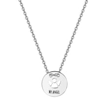 Carica l&#39;immagine nel visualizzatore di Gallery, SBM08 Collana S&#39;AGAPò Cerchio con Angelo con scritta &quot;My Angel&quot;
