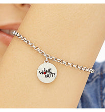 Carica l'immagine nel visualizzatore di Gallery, Bracciale S'AGAPò con pendente tondo con dedica 'Wine not - keep calm and ripensaci' SBY041

