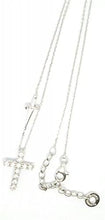Carica l&#39;immagine nel visualizzatore di Gallery, JPCL0948B CESARE PACIOTTI Jewels Girocollo Unisex con Croce in Argento 925 e Zirconi
