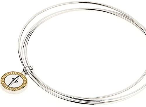 JPBR0654B CESARE PACIOTTI Jewels Bracciale Rigido da Donna con Charm Moneta in Argento 925