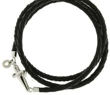 Carica l&#39;immagine nel visualizzatore di Gallery, JPBR0520B CESARE PACIOTTI Jewels Bracciale con Spadino in Argento 925 e pelle Nera
