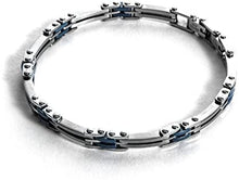 Carica l&#39;immagine nel visualizzatore di Gallery, 4US Gioielli 4UBR1715 Bracciale da Uomo in Acciaio e Ceramica Blu
