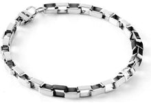 Carica l&#39;immagine nel visualizzatore di Gallery, 4US Gioielli 4UBR0856 Bracciale da Uomo a Catena in Acciaio con Placcature nere
