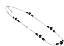 Carica l&#39;immagine nel visualizzatore di Gallery, JPCL0725B CESARE PACIOTTI Jewels Collana Lunga da Donna in Argento 925 e Cristalli Neri
