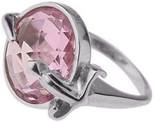 Carica l&#39;immagine nel visualizzatore di Gallery, JPAN0306B/16 CESARE PACIOTTI Jewels Anello da Donna in Argento con Cristallo Rosa

