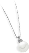 Carica l&#39;immagine nel visualizzatore di Gallery, AGP 187 Collana da Donna Ambrosia Gioielli in Oro Bianco 18kt Perla coltivata e Zirconi
