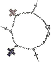 Carica l&#39;immagine nel visualizzatore di Gallery, JPBR0409B CESARE PACIOTTI Jewels Bracciale da Donna con Charms di Croci e spadini in Argento 925
