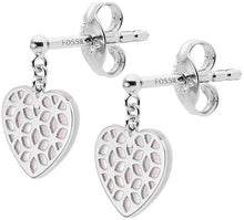 Carica l&#39;immagine nel visualizzatore di Gallery, Fossil JFS00489040 Orecchini Donna Cuore in Argento e Madreperla - Sterling Silver
