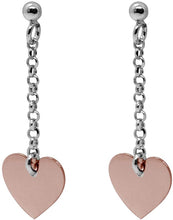 Carica l&#39;immagine nel visualizzatore di Gallery, FEELINGS Jewels Orecchini ORCS30BR Lunghi a forma di Cuore in Argento
