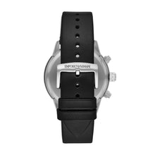 Carica l&#39;immagine nel visualizzatore di Gallery, EMPORIO ARMANI AR11243 Mario Orologio Cronografo Uomo in Pelle Nero
