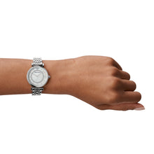 Carica l&#39;immagine nel visualizzatore di Gallery, EMPORIO ARMANI AR1908 Gianni T-BAR Orologio Donna in Acciaio con Quadrante in Madreperla
