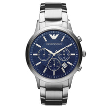 Carica l&#39;immagine nel visualizzatore di Gallery, EMPORIO ARMANI AR2448 Renato Orologio Cronografo Uomo in Acciaio Quadrante Blu
