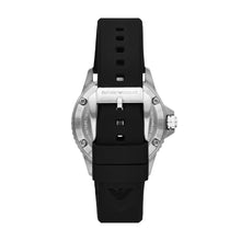 Carica l&#39;immagine nel visualizzatore di Gallery, EMPORIO ARMANI AR60062 DIVER Orologio Meccanico uomo Cinturino in Silicone Nero

