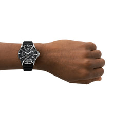 Carica l&#39;immagine nel visualizzatore di Gallery, EMPORIO ARMANI AR60062 DIVER Orologio Meccanico uomo Cinturino in Silicone Nero
