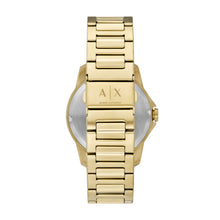 Carica l&#39;immagine nel visualizzatore di Gallery, ARMANI EXCHANGE AX1734 BANKS Orologio Uomo in Acciaio Placcato Oro
