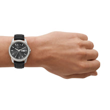 Carica l&#39;immagine nel visualizzatore di Gallery, ARMANI EXCHANGE AX1735 Banks Orologio Uomo in Pelle Nera
