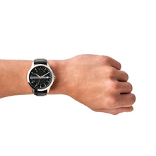Carica l&#39;immagine nel visualizzatore di Gallery, ARMANI EXCHANGE AX2101 Hampton Orologio Uomo in Pelle Nera
