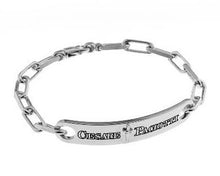 Carica l&#39;immagine nel visualizzatore di Gallery, JPBR0296B CESARE PACIOTTI Jewes Bracciale a catena con targhetta loggata e Spadino in Argento 925
