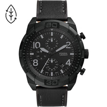 Carica l&#39;immagine nel visualizzatore di Gallery, FOSSIL FS5874 Orologio Cronografo Uomo in Pelle Nero - Bronson

