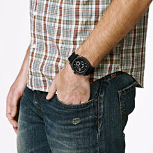 Carica l&#39;immagine nel visualizzatore di Gallery, FOSSIL FS4487 Orologio Cronografo Uomo con Cinturino in Silicone Nero - Machine
