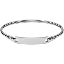 Carica l&#39;immagine nel visualizzatore di Gallery, FOSSIL JF02966040 Bracciale da Donna Rigido con Targhetta in Acciaio - Classics
