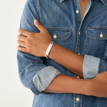 Carica l&#39;immagine nel visualizzatore di Gallery, Fossil JF04155040 Bracciale Uomo in Acciaio a Catena con Piastrina - Drew
