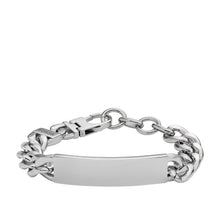 Carica l&#39;immagine nel visualizzatore di Gallery, Fossil JF04155040 Bracciale Uomo in Acciaio a Catena con Piastrina - Drew
