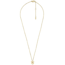 Carica l&#39;immagine nel visualizzatore di Gallery, Fossil JF04351710 Collana Donna con pendente a Scudo in acciaio Dorato - Essentials Heritage
