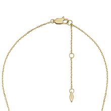 Carica l&#39;immagine nel visualizzatore di Gallery, Fossil JF04351710 Collana Donna con pendente a Scudo in acciaio Dorato - Essentials Heritage
