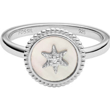 Carica l&#39;immagine nel visualizzatore di Gallery, Fossil JFS00503040 Anello Donna in Argento con Madreperla e Cristalli - Vintage Star

