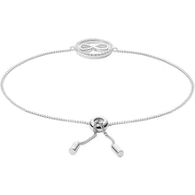Carica l&#39;immagine nel visualizzatore di Gallery, Fossil JFS00522040 Bracciale Donna Infinito in Argento e Zirconi - Sterling Silver - Infinity
