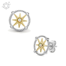 Carica l&#39;immagine nel visualizzatore di Gallery, Fossil JFS00574998 Orecchini Donna Bussola in Argento e Opale - Elliott Compass
